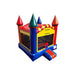 Bouncing Angels Classic Colors Inflatable Jumper - 13 ft Castle Bounce House Front Right View