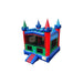 Bouncing Angels Colorful Inflatable Bouncer - 13 ft Castle in Red Green Blue Front Left View
