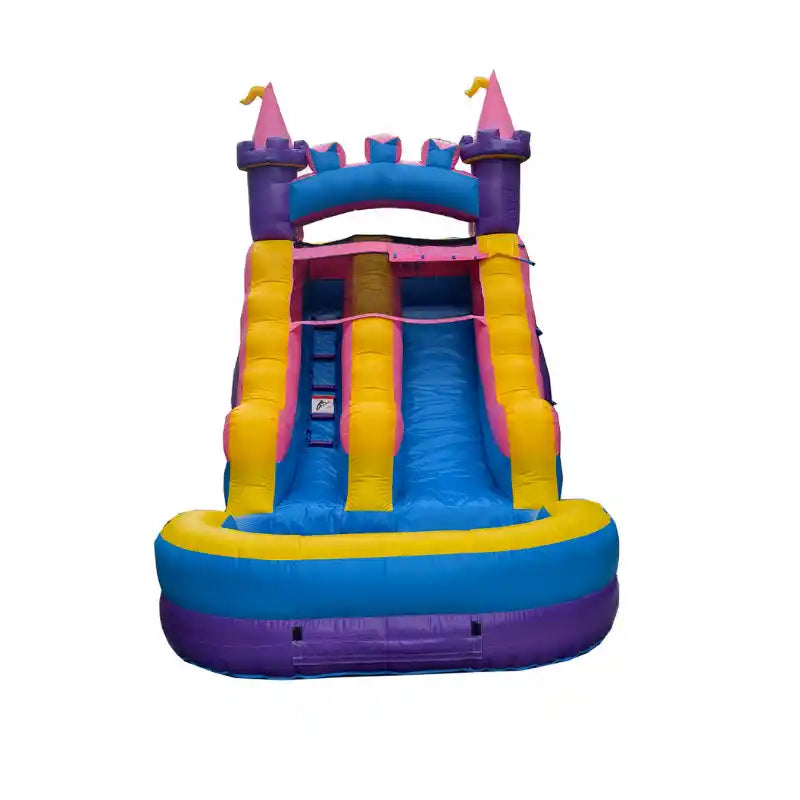 12ft Princess Castle Water Slide for Girls – Inflate-O Jumpers Front View