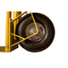 Moonwalk USA 2-Wheel Yellow Dolly Wheel Side View