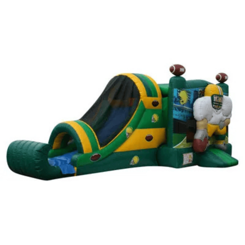27ft 3D Football Combo – Sports Inflatable for Active Rentals Front Right View