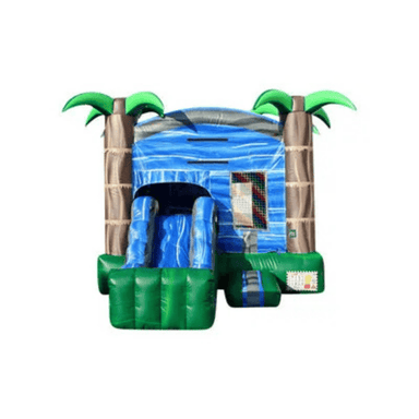 21ft Tropical Mini Combo – Compact Island Bounce House for Smaller Parties Front View