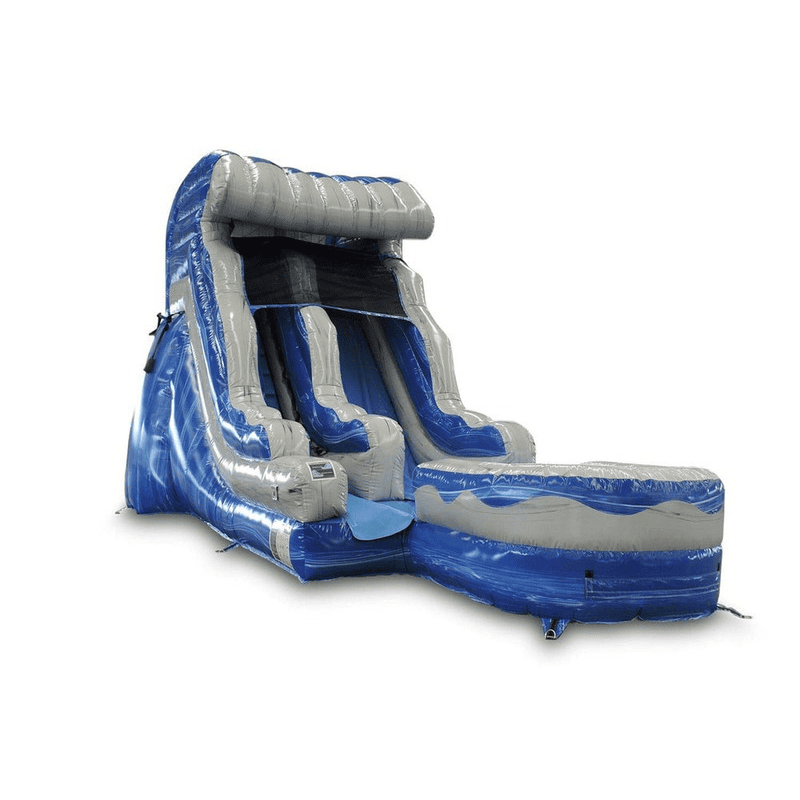 12' Ocean Wave Waterslide with Pool in Blue