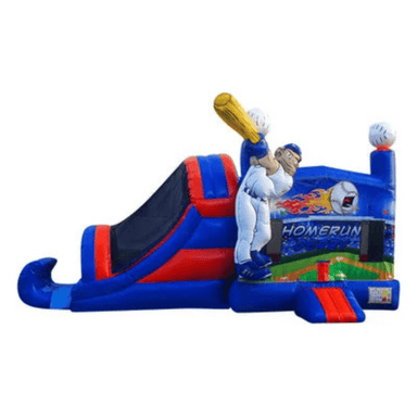 27ft 3D Baseball Combo – Sports-Themed Bounce House with Slide for Rentals Front View