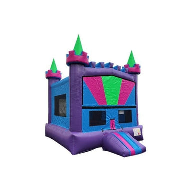 Bouncing Angels Super Bright Bounce House - 13 FT Neon Castle Front Right View