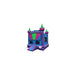 Bouncing Angels Super Bright Bounce House - 13 FT Neon Castle Front Left View