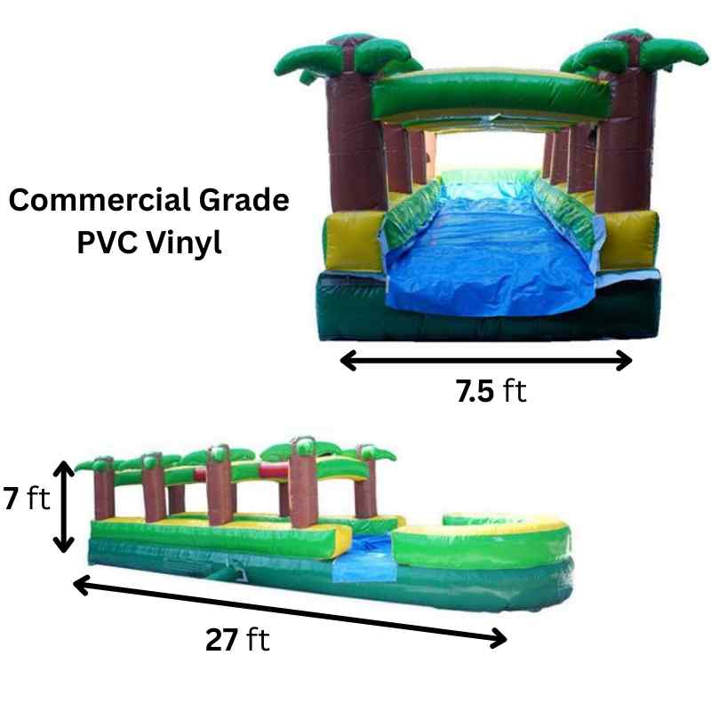 Moonwalk USA 22'H Palm Tree Screamer Water Slide w/ Slip n Splash