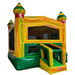 Moonwalk USA Fiesta Castle Bounce House in Green and Yellow Front Right View
