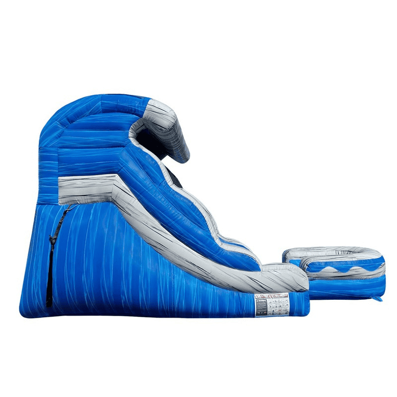 12' Ocean Wave Waterslide with Pool in Blue