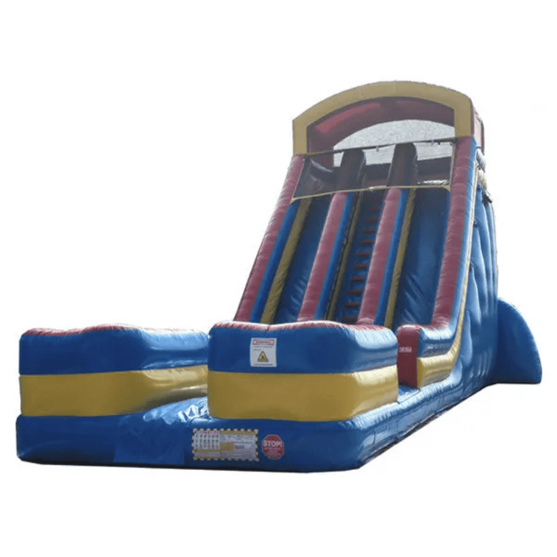 Moonwalk USA 24'H Dual Lane Water Slide Wet n Dry Front Left View