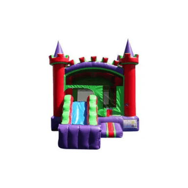 21ft Mini Castle Combo – Compact Castle Bounce House for Smaller Spaces Front View