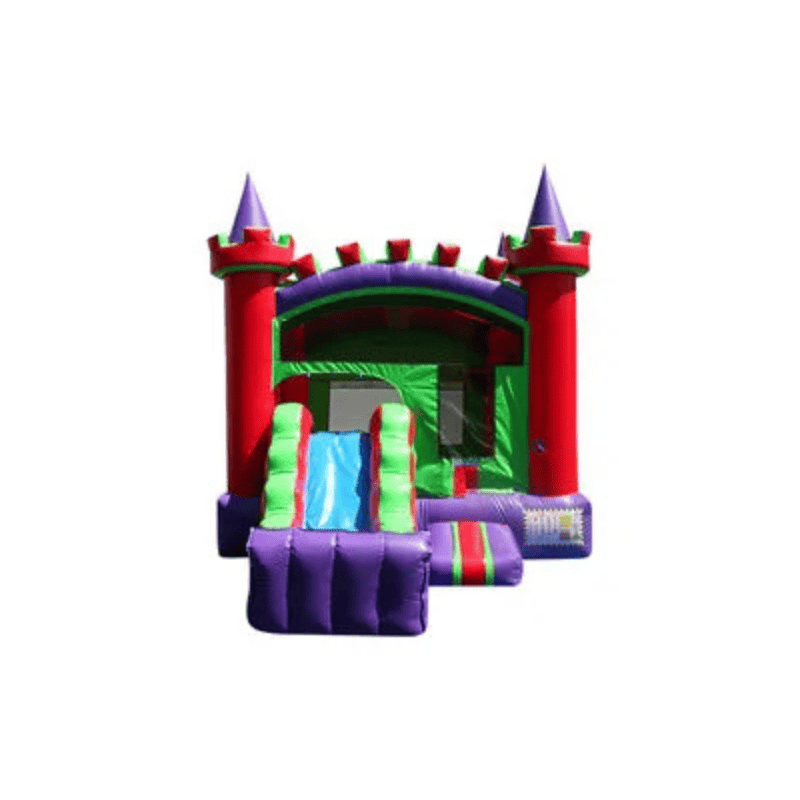 21ft Mini Castle Combo – Compact Castle Bounce House for Smaller Spaces Front View