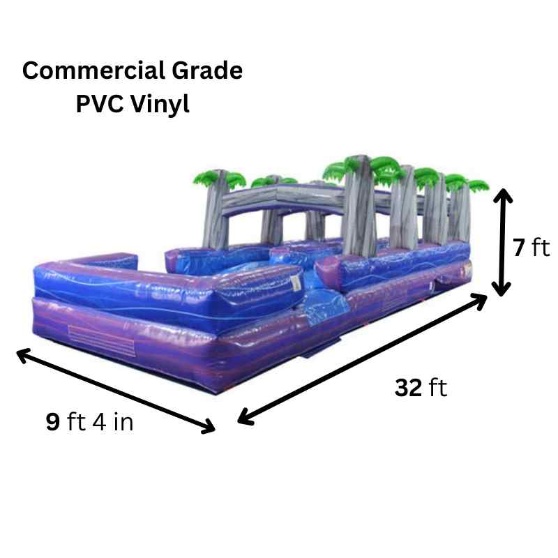 Moonwalk USA Purple Slip n Splash Dual Lane w/ Pool