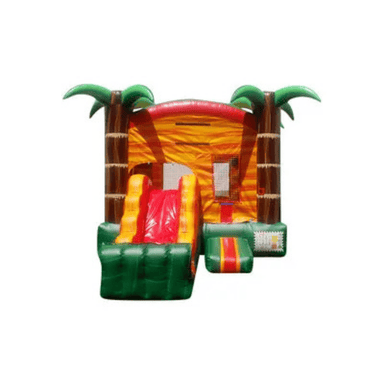 21ft Tropical Paradise Combo – Compact Island-Style Inflatable for Rentals Front View