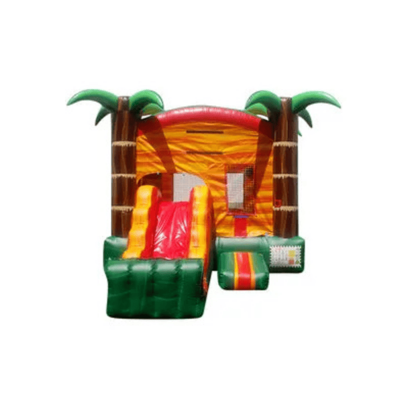 21ft Tropical Paradise Combo – Compact Island-Style Inflatable for Rentals Front View