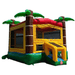 Moonwalk USA Palm Tree Bouncy House in Red and Yellow Front Right View