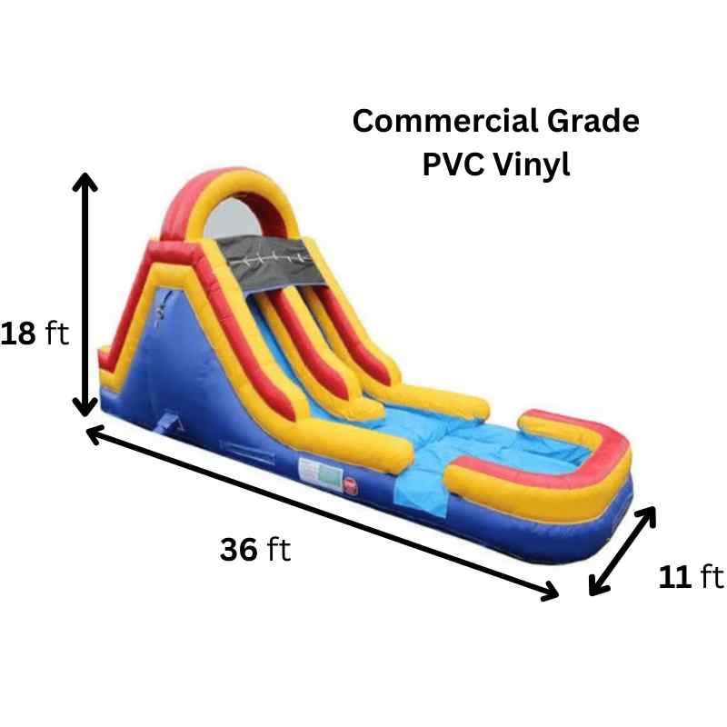 Moonwalk USA 66'Lx18'H Red Wet/Dry Inflatable Obstacle Course
