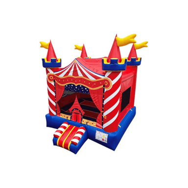 13 ft Circus Inflatable Bounce House Front Left View