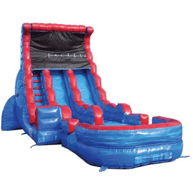 Moonwalk USA 19'H 2-Lane Tsunami Water Slide W n D Front View
