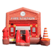 Moonwalk USA Fire Station Bouncy House Front View