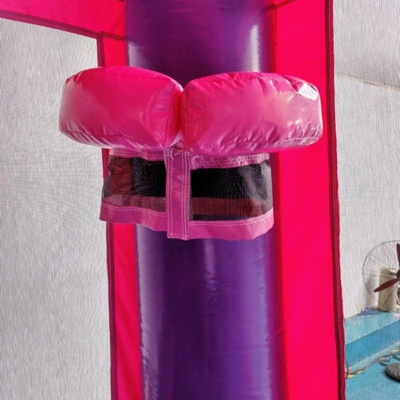 Eagle Bounce Pink Castle Bouncer with Hoop Hoop