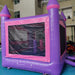 Eagle Bounce Pink Castle Bouncer with Hoop Rear Left View