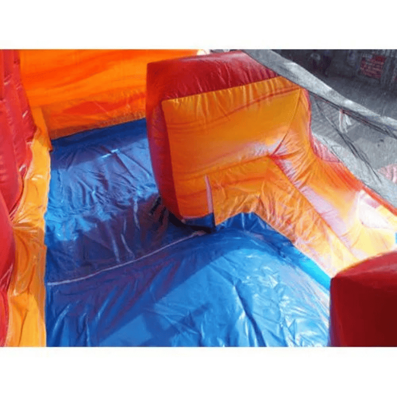 Moonwalk USA 19'H 2-Lane Volcano Water Slide W n D Top Slide Platform View