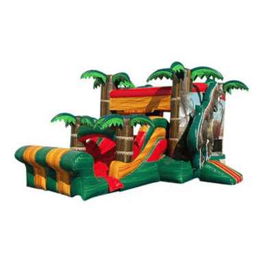 25ft Dinosaur Combo – Compact Dino-Themed Inflatable for Smaller Yards Front Right View