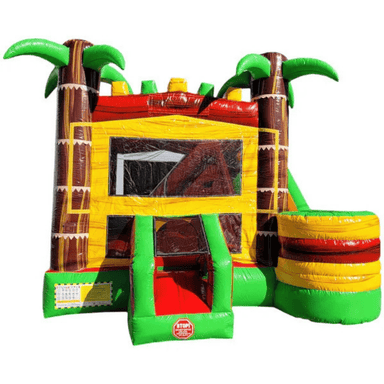Moonwalk USA Palm Tree Bounce House Combo XL Wet/Dry Front View