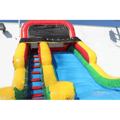 Moonwalk USA 16'H Rainbow Water Slide Wet n Dry Close Up View