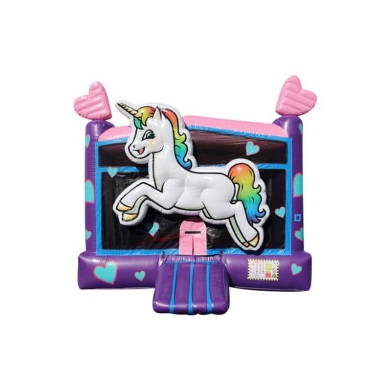 Bouncing Angels Unicorn Jumper Bounce House in Pink and Purple Front View