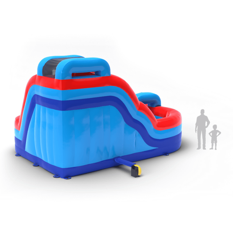 Avyna Adventure Park Pro Inflatable Obstacle Course Rear View with People Scaled
