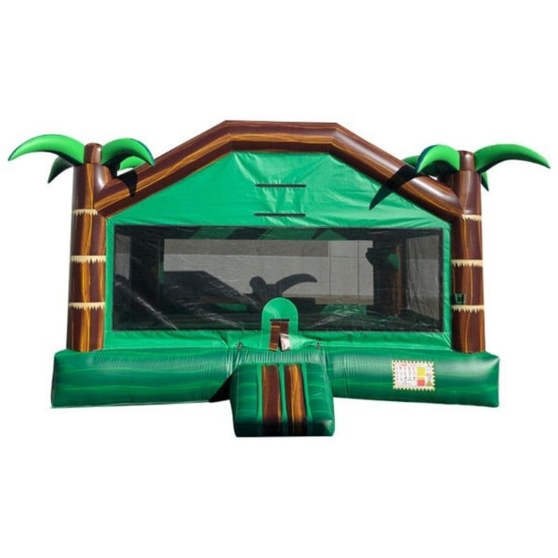 Bouncing Angels Tropical Bounce House - 15x20 FT with Palm Trees Front View