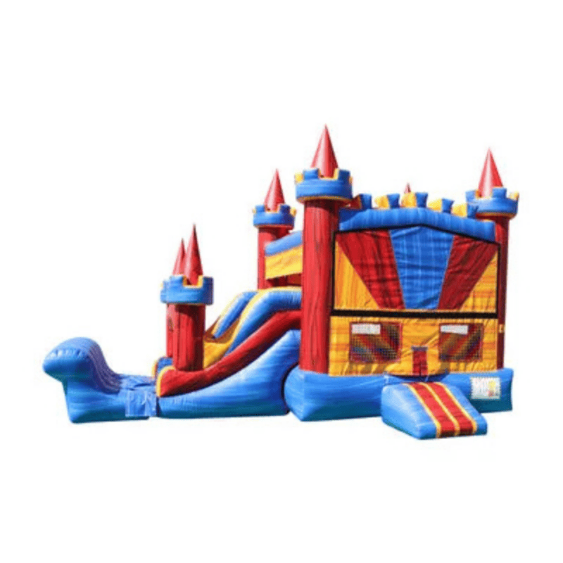 25ft Castle Module Combo – Versatile Castle-Themed Bounce House Front View