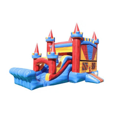 25ft Castle Module Combo – Versatile Castle-Themed Bounce House Front Right View