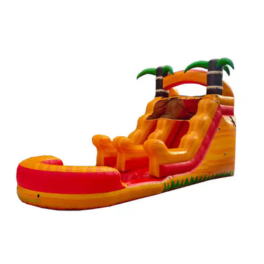 13ft Flame Tropical Inflatable Water Slide – Inflate-O Jumpers Front Left View