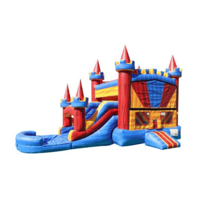 25ft Castle Module Combo – Versatile Castle-Themed Bounce House Front Right Alternate View