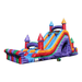 83ft Electric Rush Obstacle Course – Neon Light Adventure Inflatable Slide Only Side View