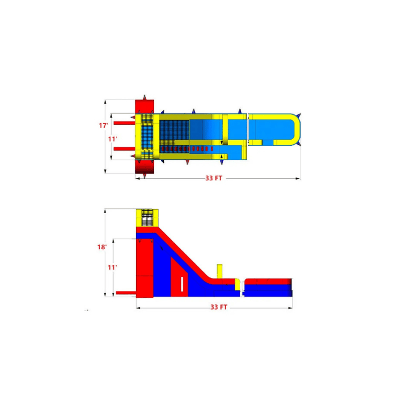 Moonwalk USA Tsunami Screamer Slide Dimensions