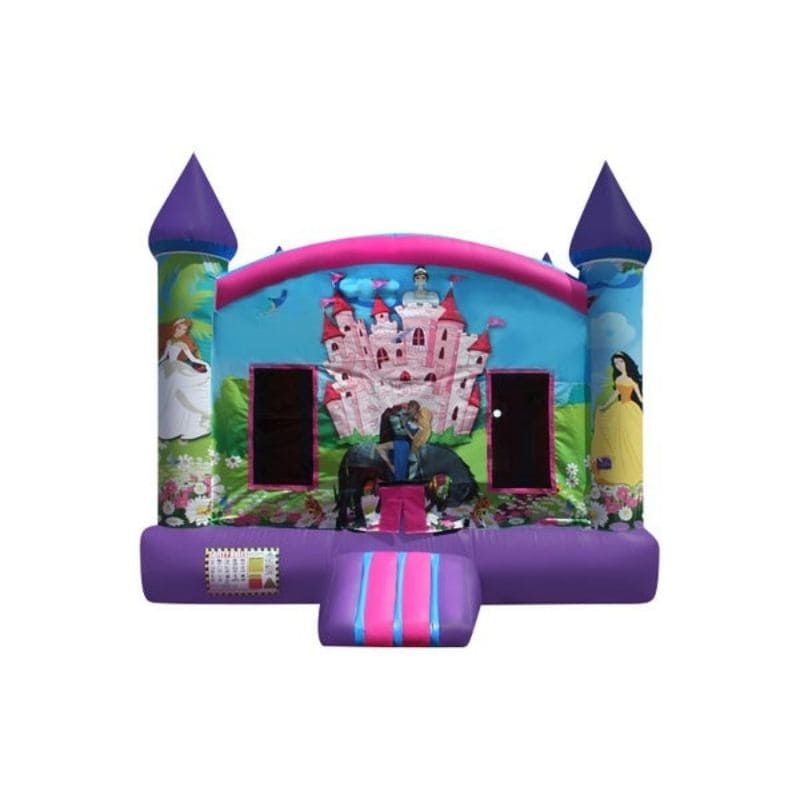 Bouncing Angels Digital Princess Inflatable Jumper - 15 FT Castle Bounce House Front View