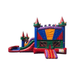 25ft Colorful Castle Combo – Vibrant Kids’ Bounce and Slide Inflatable Front View
