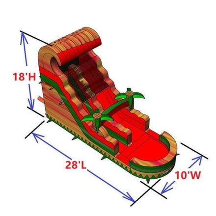 18 FT Red Wet and Dry Slide Specifications