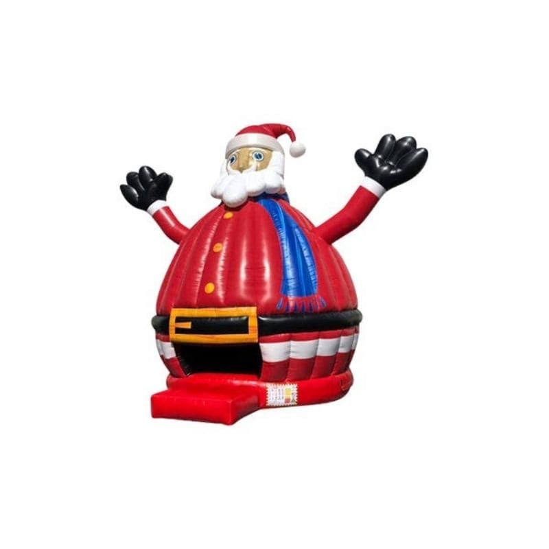 Bouncing Angels Santa Bounce House Winter Themed Front Left View