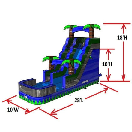 18 FT Blue Wet and Dry Inflatable Slide Specifications