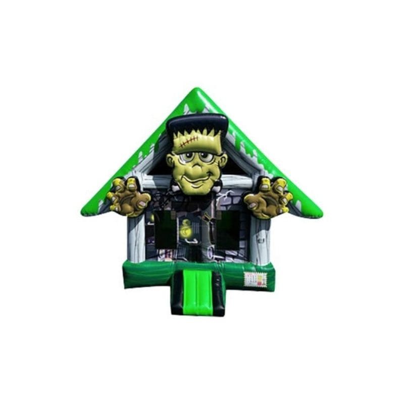 Bouncing Angels Frankenstein Jumper Halloween Bounce House in Green Front View