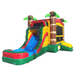 Moonwalk USA Palm Tree Bounce House Combo Wet n Dry Front Right View