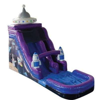 19 ft Space Theme Inflatable Water Slide Front View