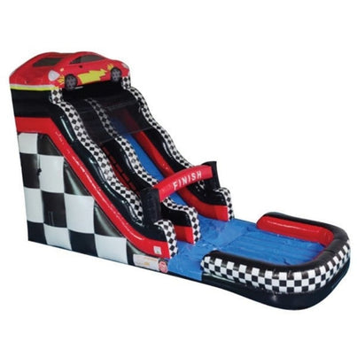 19 FT Race Car Inflatable Water Slide Front View