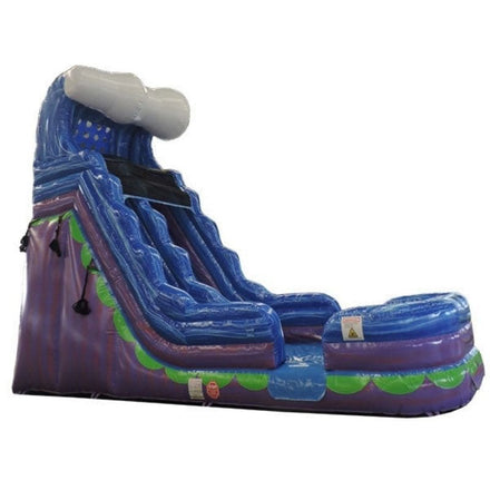 21 FT Purple Water Slide with Pool Front View