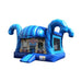 Bouncing Angels Sweet Factory Bounce House Winter Candy Cane Theme Blue Front Left View